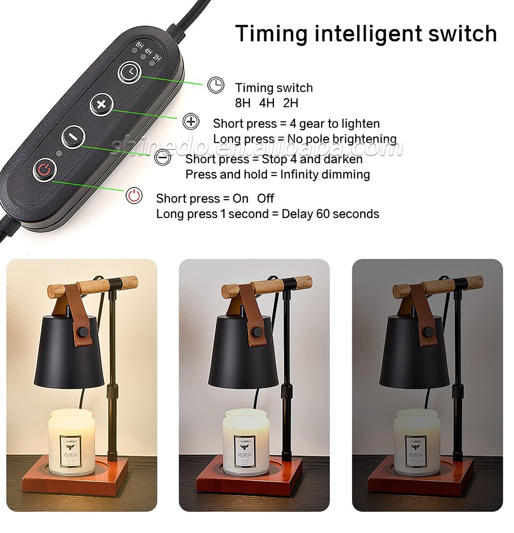 Lamp Candle Melting Wax Aromatherapy Table Lamp Dimmable Desk Beside Warmer Light SD-SL1179