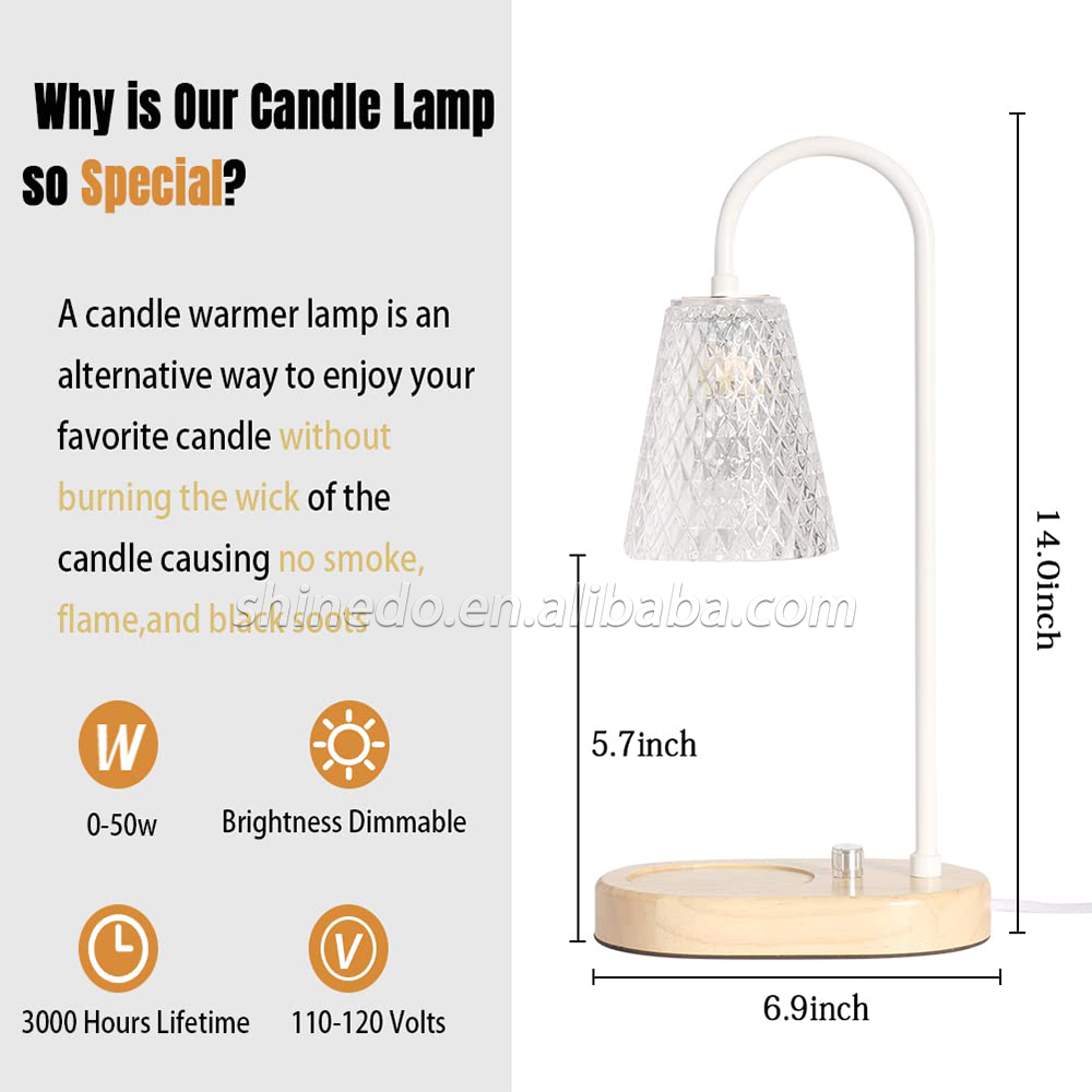 Candle Warmer Electric Lamp Lantern Candle Melting Waxing Burner Aromatherapy Lamp Table Lamp For Spa Club SD-SL1111