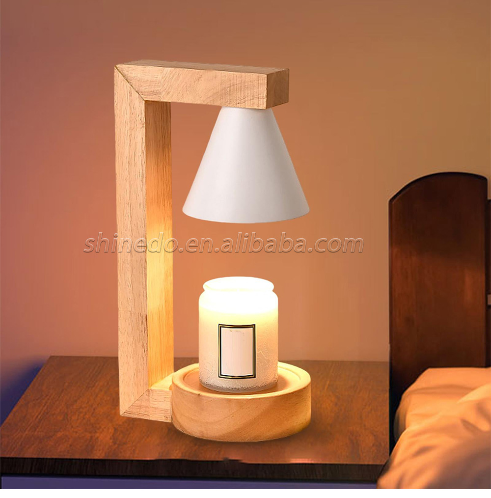 Candle Warmer Lamp Aromatherapy Wax Table Bedroom Wood Nordic Melting Timing Indoor Lighting Lights SD-SL1144