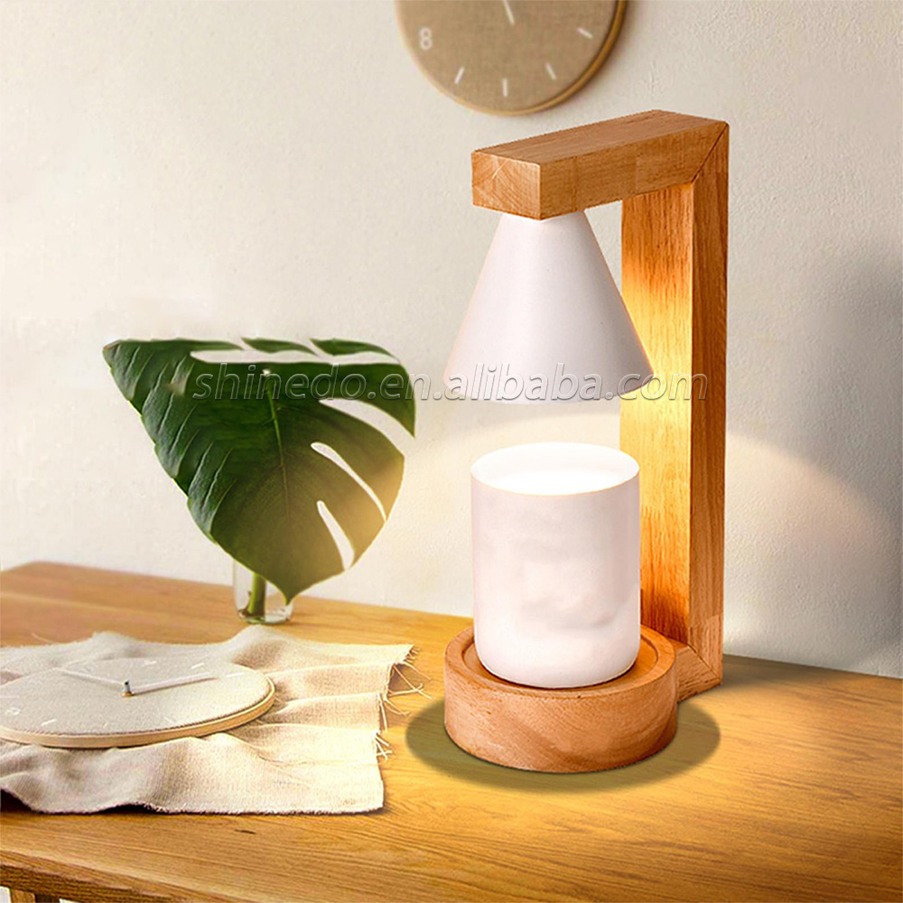 Candle Warmer Lamp Aromatherapy Wax Table Bedroom Wood Nordic Melting Timing Indoor Lighting Lights SD-SL1144