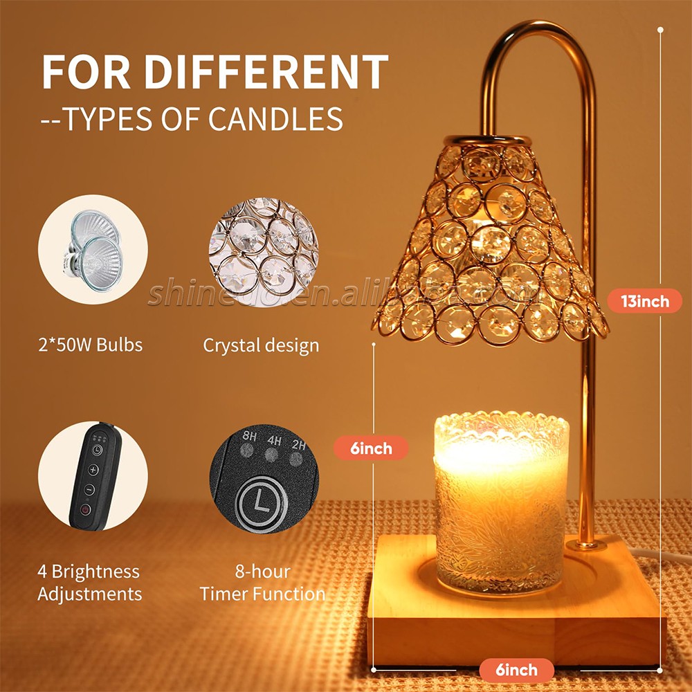 Candle Warmer Lamp Brightness Adjustable Lamp for Candle Large Scented Wax Melts Bedroom Decor Light SD-SL1191