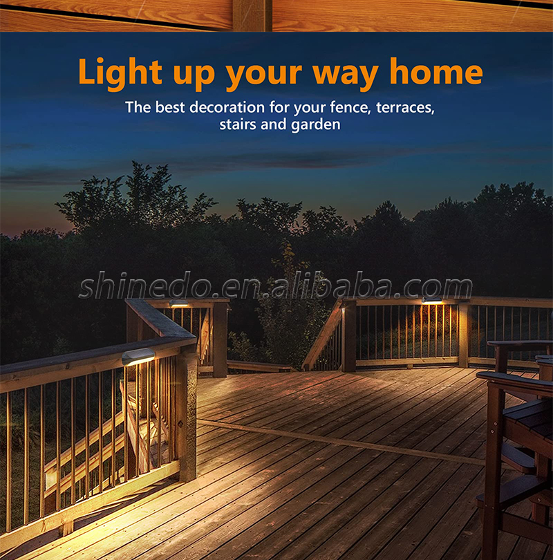 shinedo new solar fence guardrail step small wall light color light warm light SD-SL1515