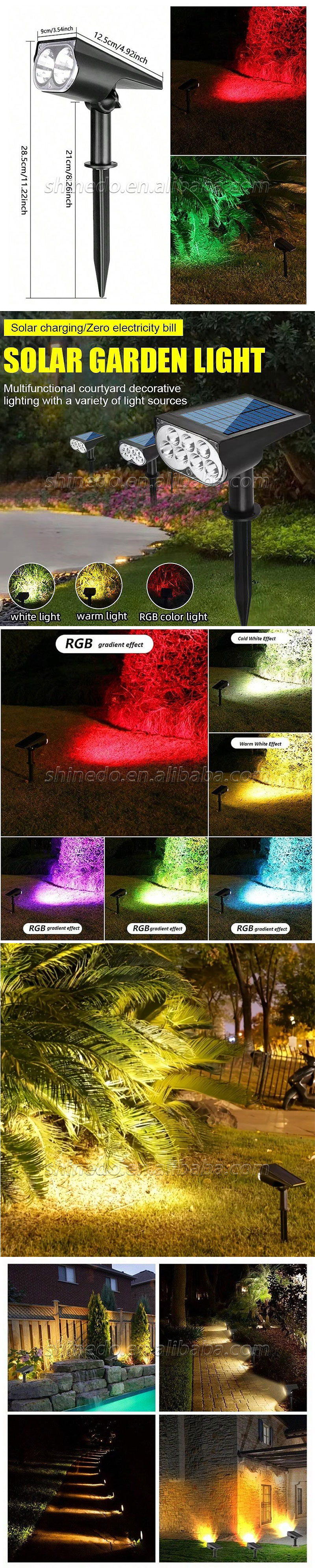 Kanlong Solar outdoor waterproof tree light super bright lighting spotlights SD-SL1526