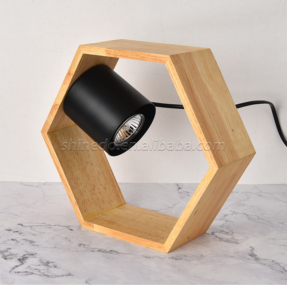 Aromatherapy Wax Candle Warmer Melting Dimming Night Light Wooden Base Bedside Desk Safety Table Lantern Lamp SD-SL1222