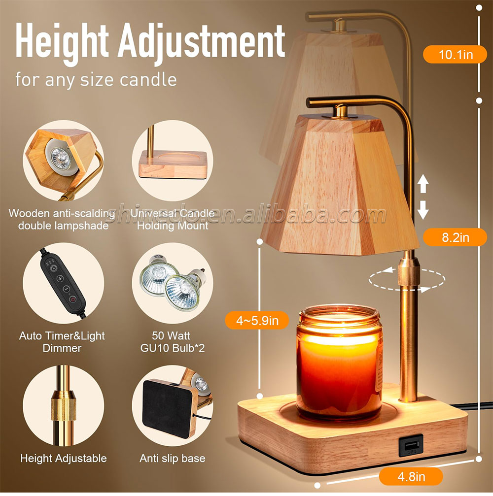 Candle Warmer Night Light Table Lamp Aromatherapy Retro Melting Wax Lamp Christmas Modern Candle Lighting Decoration SD-SL1273