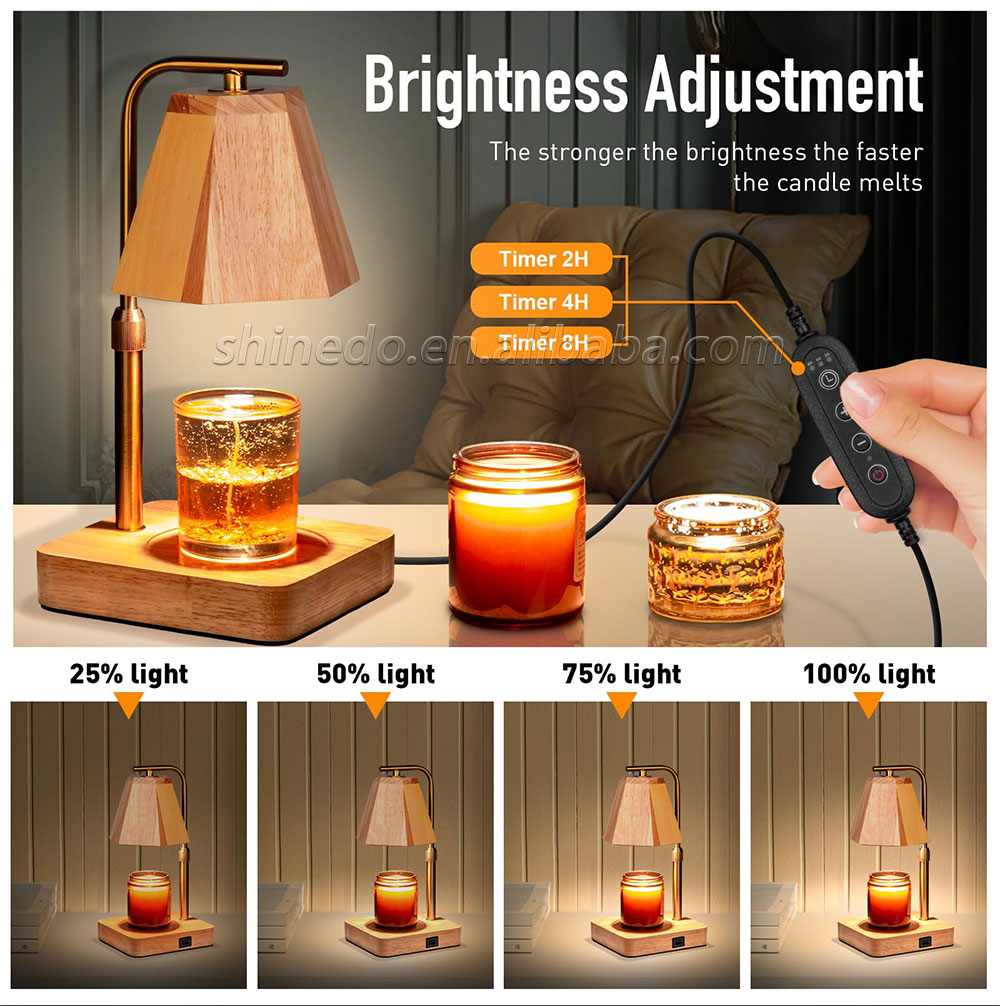 Candle Warmer Night Light Table Lamp Aromatherapy Retro Melting Wax Lamp Christmas Modern Candle Lighting Decoration SD-SL1273