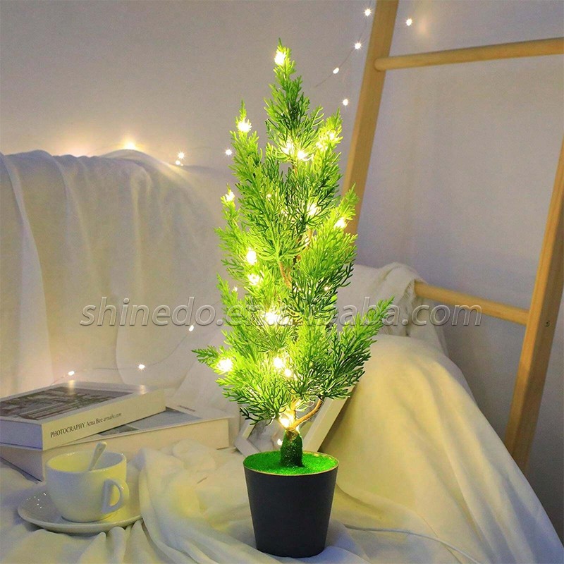 New Style Christmas Tree Table lamp Night light Artificial Cedar Tree Christmas Tree For Holiday Party Wedding Hotel Decor SD-SR429