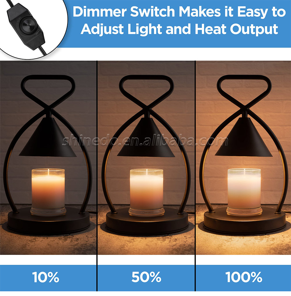 Electric Candle Warmer Lamp Retro Candle Melting Table Lamp Dimming Switch Candle Incense Burner for Home SD-SL1259