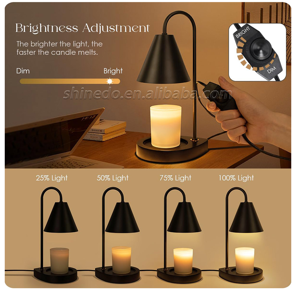 Electric Candle Heating Lamp Retro Candle Warmer Light Dimming Switch Melting Wax Night Light Romantic Table Lamp Decor SD-SL1260