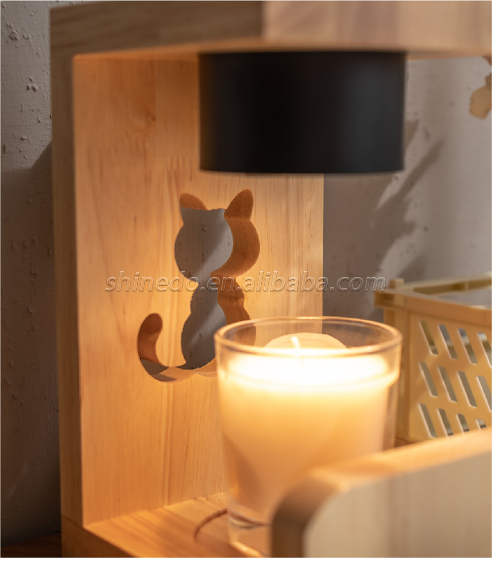 Candle Warmer Lamp Aromatherapy Wax Table Bedroom Wood Nordic Melting Timing 110V/220V Indoor Lighting Lights SD-SL1262