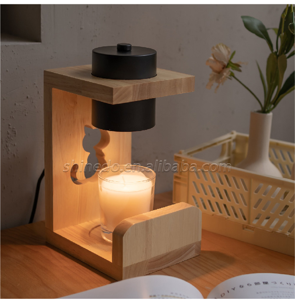 Candle Warmer Lamp Aromatherapy Wax Table Bedroom Wood Nordic Melting Timing 110V/220V Indoor Lighting Lights SD-SL1262