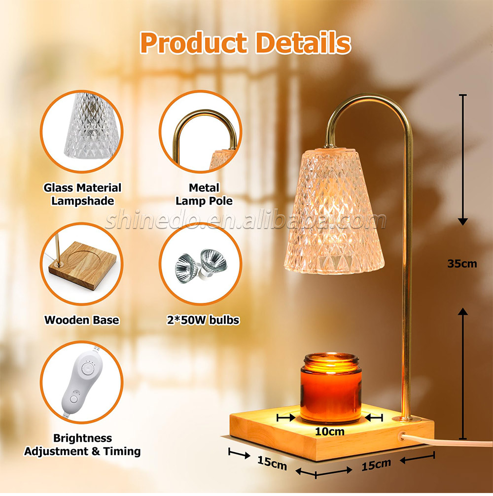 Solid Wood Candle Warmer Lamp Wax Melting Bedside Tables for the Bedroom 110V / 220V Aromatherapy Table Lamp SD-SL1263