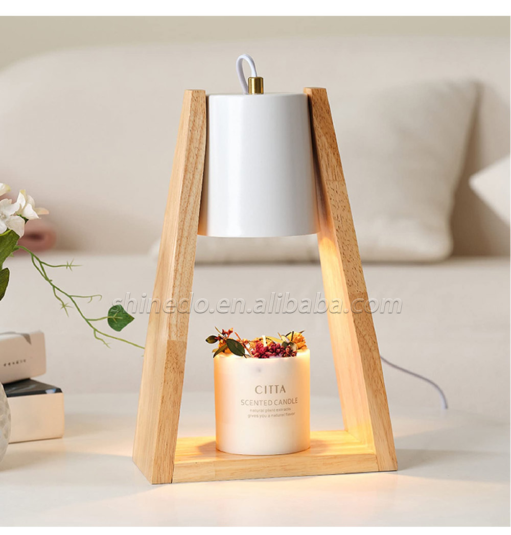 Wood art aromatherapy wax melting lamp Dimming Aroma Candle Warmer Lamp SD-SL1266