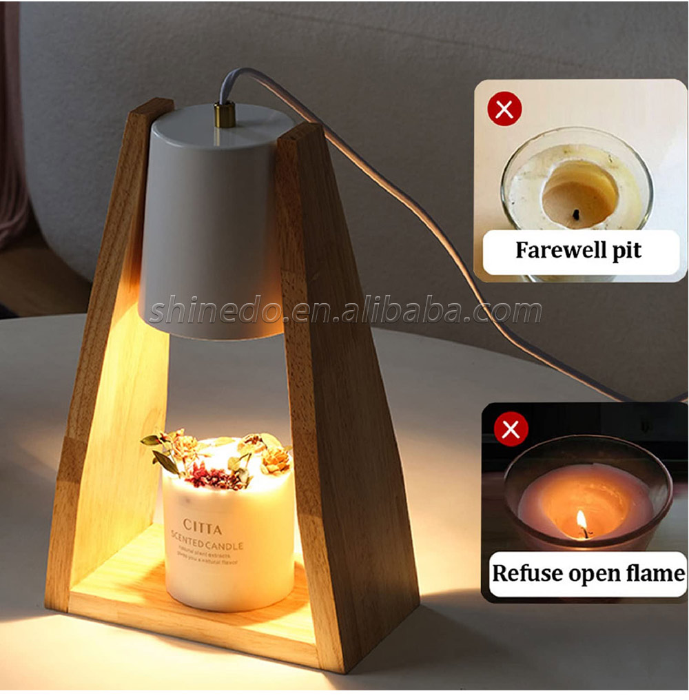 Wood art aromatherapy wax melting lamp Dimming Aroma Candle Warmer Lamp SD-SL1266