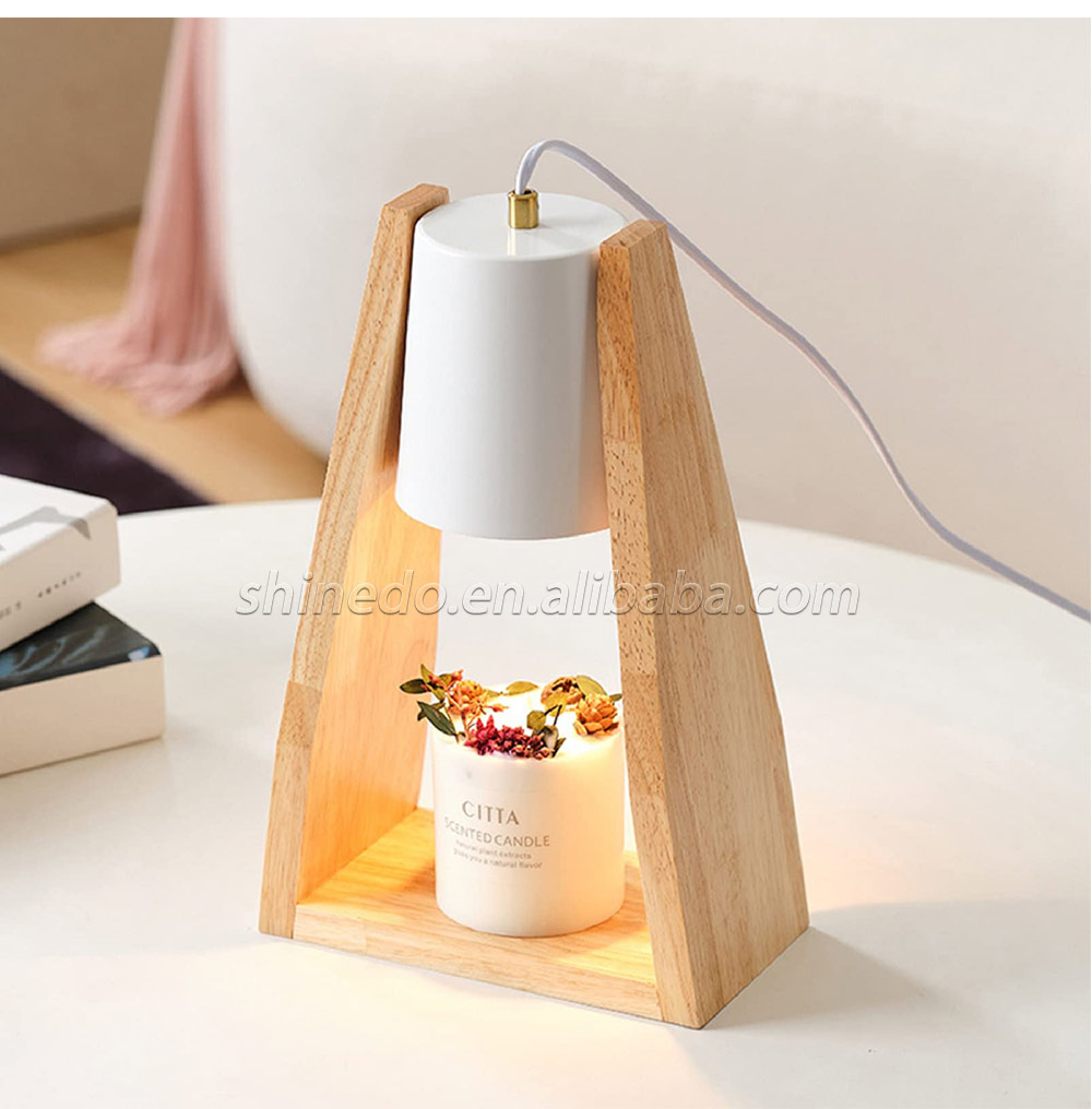 Wood art aromatherapy wax melting lamp Dimming Aroma Candle Warmer Lamp SD-SL1266