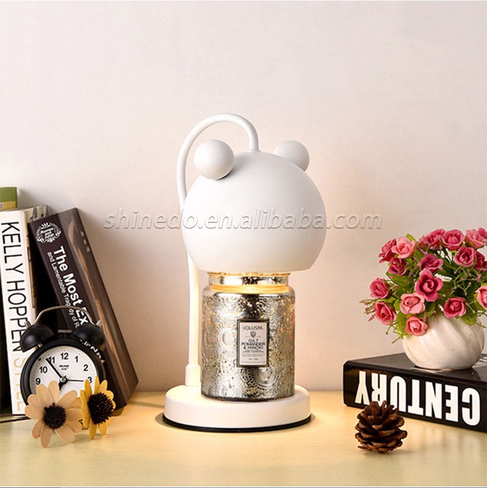 Retro Glass Table Lamp Aromatherapy Candlestick Bedroom Bedside Atmosphere Desk Lamp Study Office Home Candle Warmers Lamp SD-SL1245