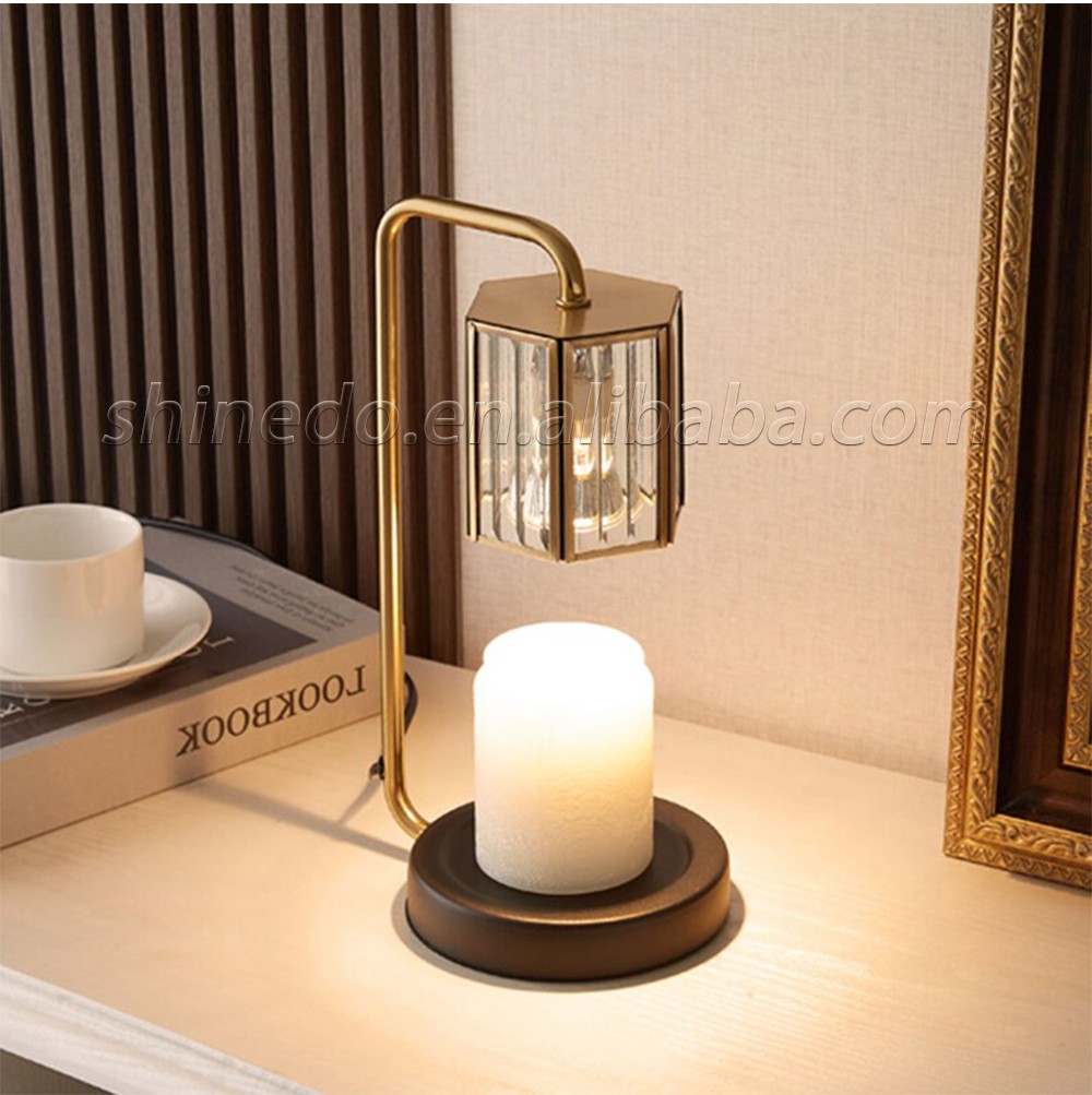 Modern Candle Warmer Lamp Metal Wax Burner Retro Melting Wax Lamp Table Lamp Fragrance Light Desk Decor Lighting SD-SL1126