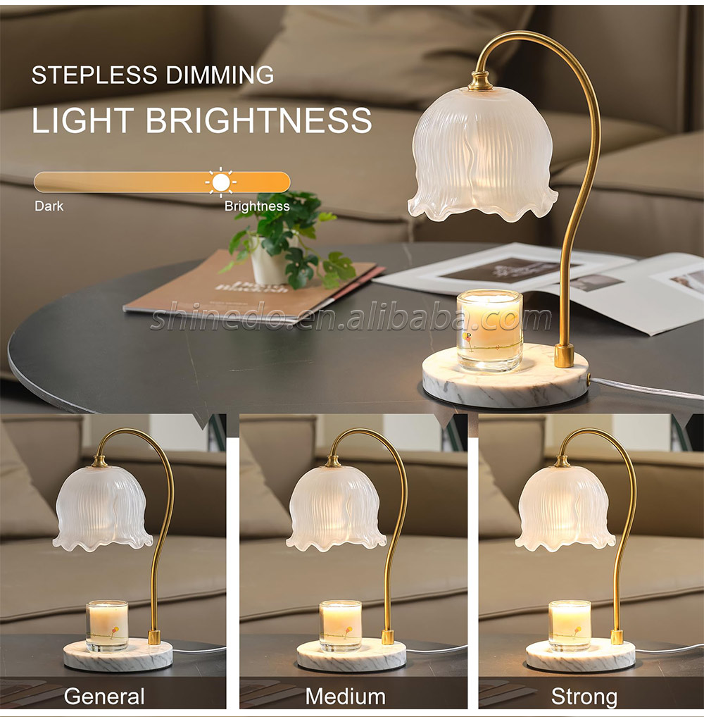 Led Table Light Candle Warmer 220V LED Lamp Dimming Aromatherapy Lamp for Bedroom Bedhead Home Decor Lighting Gift for Mom Girl SD-SL1251