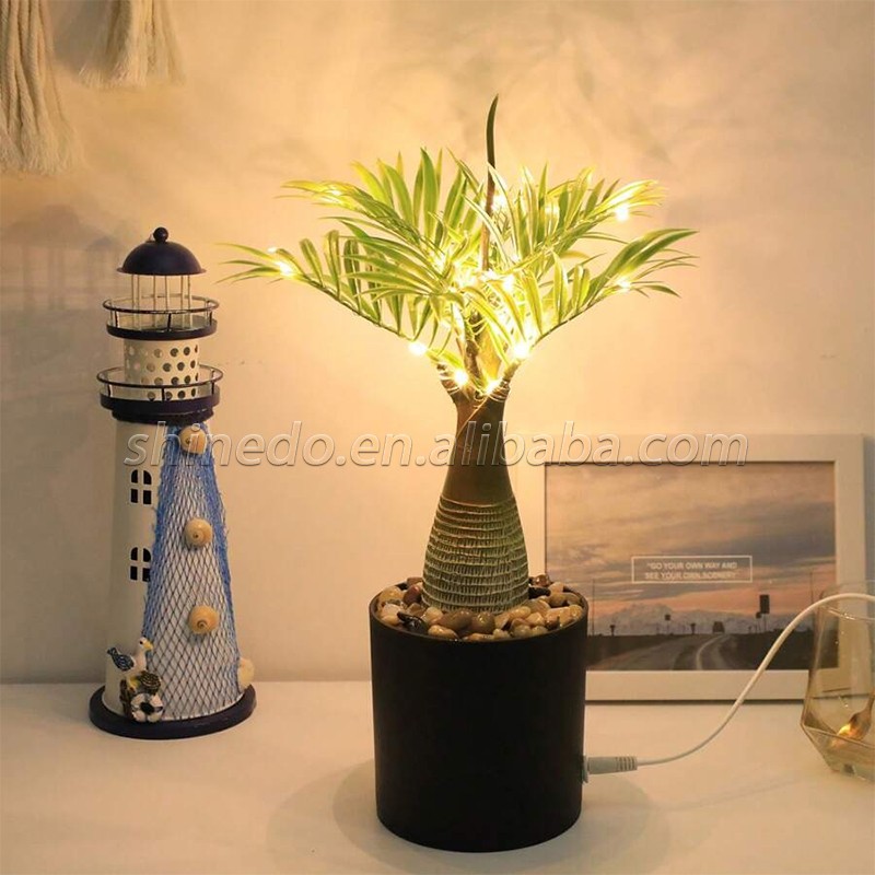 Artificial Bonsai Trees With Led Night Light Copper Wire For Office Party Wedding Home Restaurant Decor table lamp home decor SD-SR433