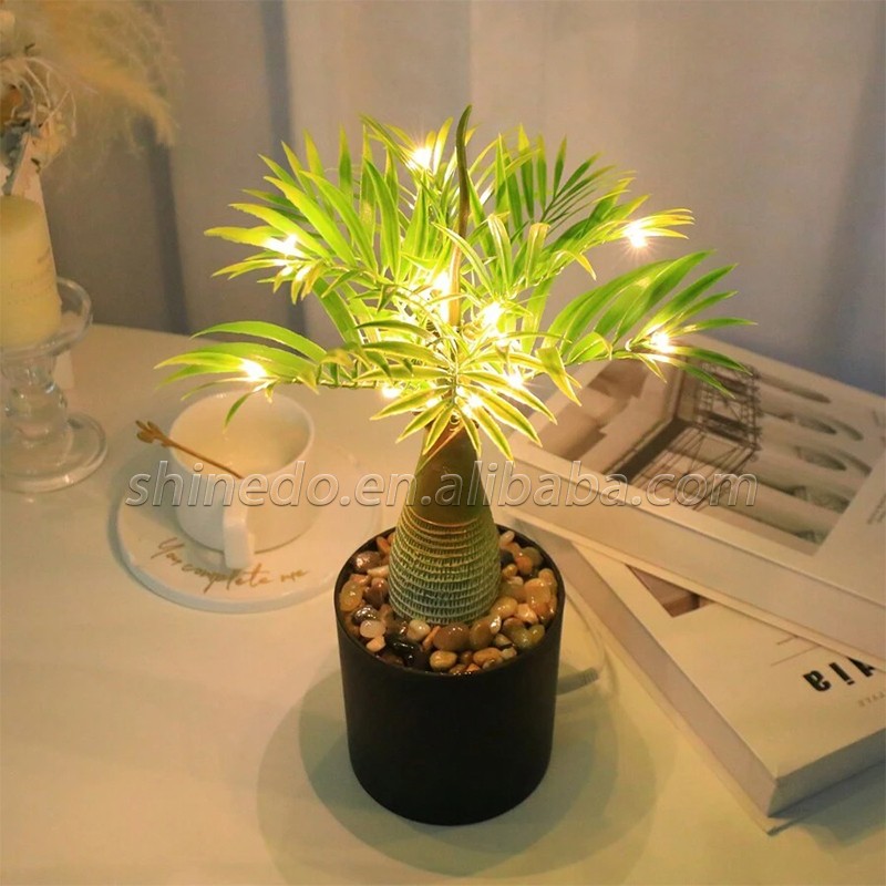 Artificial Bonsai Trees With Led Night Light Copper Wire For Office Party Wedding Home Restaurant Decor table lamp home decor SD-SR433