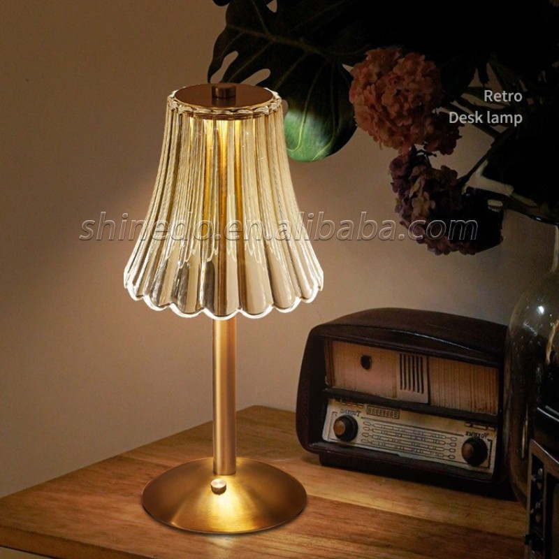 Rechargeable Crystal Portable Restaurant Touch Control Led Bar Table Lamp Cordless Hotel Luxury Modern Night Light Home decor SD-SR438