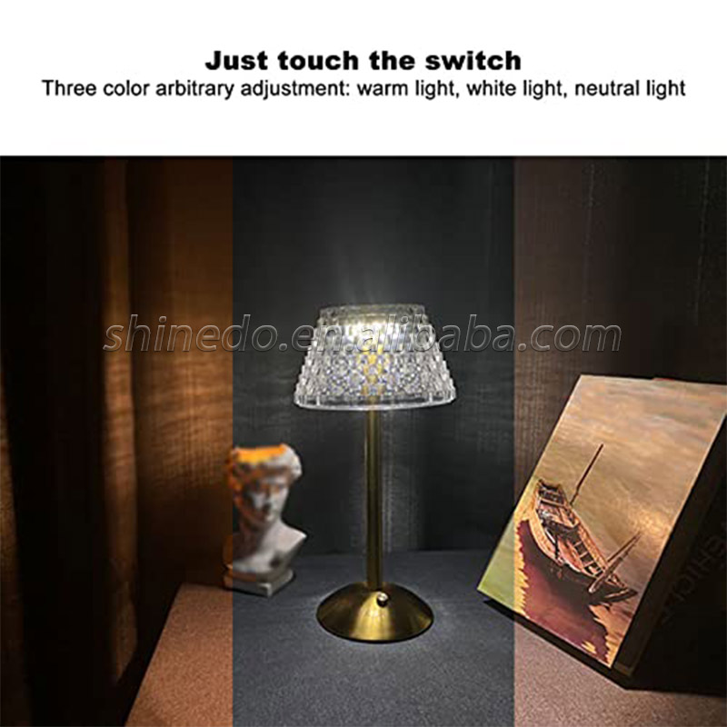 Wireless Rechargeable Led Table Lamp Battery Powered Restaurant Hotel Indoor Touch Cordless Desk Night Light home decor SD-SR440