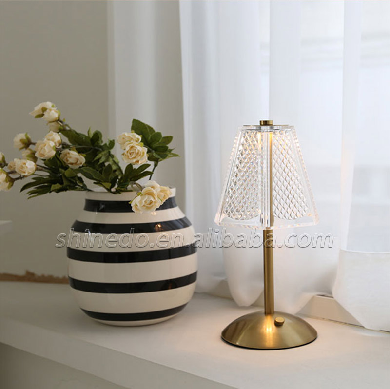 LED Crystal Table Lamp Romantic Atmosphere Touch Dimming Night Light USB Eye-Protection Reading Light Bedroom Home decor SD-SL443