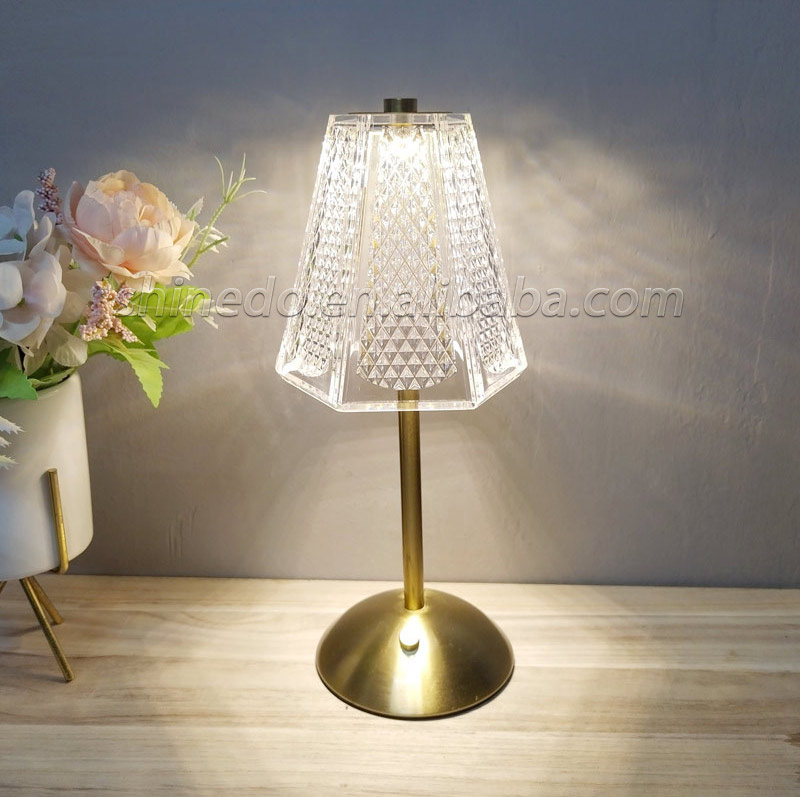 LED Crystal Table Lamp Romantic Atmosphere Touch Dimming Night Light USB Eye-Protection Reading Light Bedroom Home decor SD-SL443