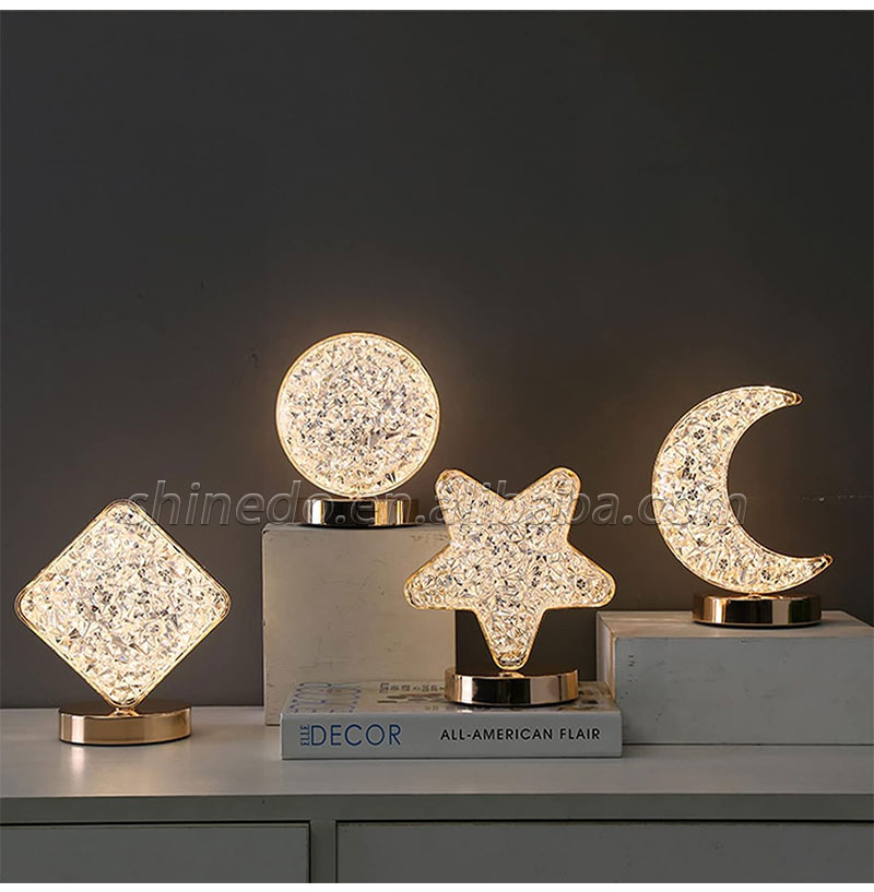 crystal Bedroom Touch Dimming Night Light Girls Room Home Decor USB Bedside LED Table lamp SD-SR448