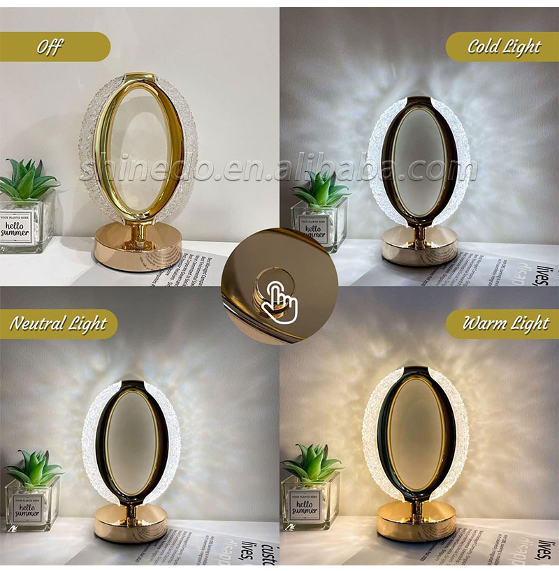 Crystal Diamond Table Lamp Bedside Touch Dimming Control Bedroom Decoration Bar Usb Modern Led Lights Home Decor Gift SD-SR449