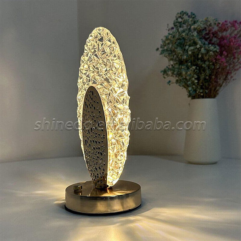 Crystal Led Table Lamp Stepless Dimming Usb Charging Touch Switch Remote Control Bedroom Light Living Room Decoration Desk Lamp SD-SR451