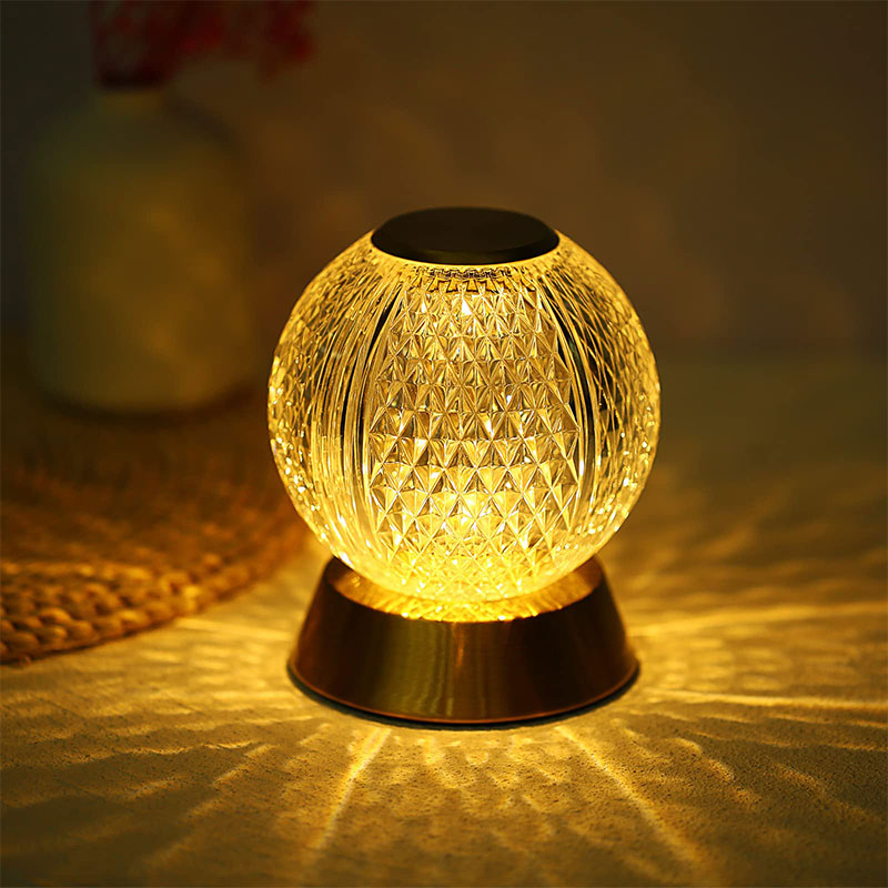 Crystal LED Table Lamps Battery/USB Powered Night Light Bedroom Living Bedside Lighting Fixture Nordic Home Decoration Desk Lamp SD-SR452