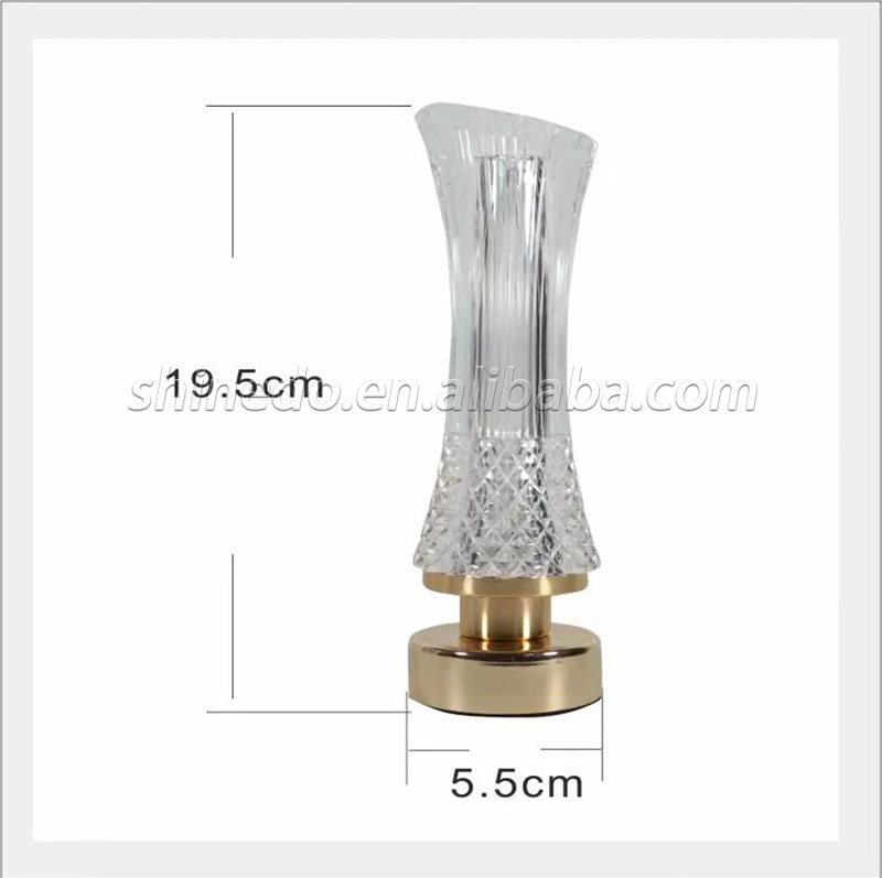 LED Crystal Table Lamp Rose Light Projector Touch Adjustable Romantic Diamond Atmosphere Light USB Touch Night Light SD-SR454