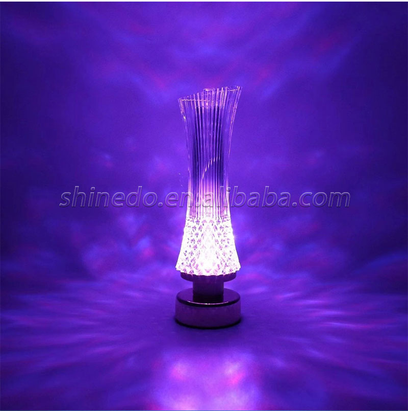 LED Crystal Table Lamp Rose Light Projector Touch Adjustable Romantic Diamond Atmosphere Light USB Touch Night Light SD-SR454