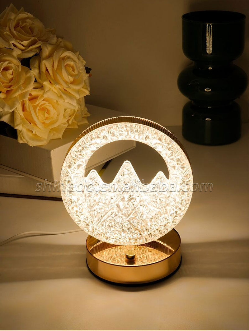 LED Crystal Table Lamp Small Waist Projector Touch Romantic Diamond Atmosphere Light USB LED Night Light for Bedroom SD-SR455