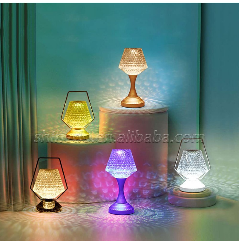 Crystal Table Lamp LED Desktop Night Light Nordic Decoration Desk Lamps Bar Hotel Bedroom Bedside Lighting Decor SD-SR462