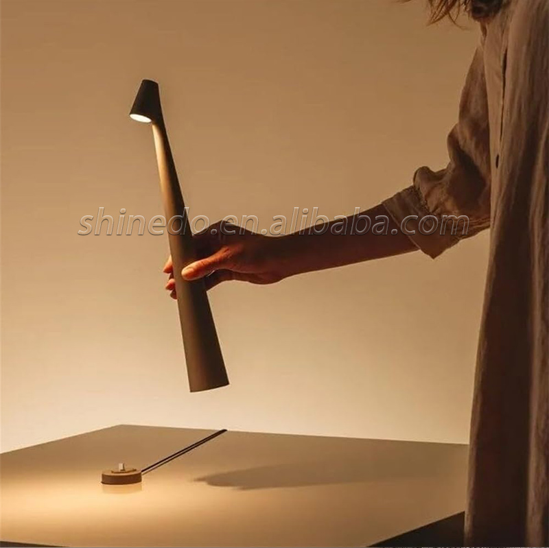 Rechargeable Table Lamp LED Touch Sensor Desktop Night Light Wireless Reading Lamp for Restaurant Hotel Bar Bedroom Decor Light SD-SR470