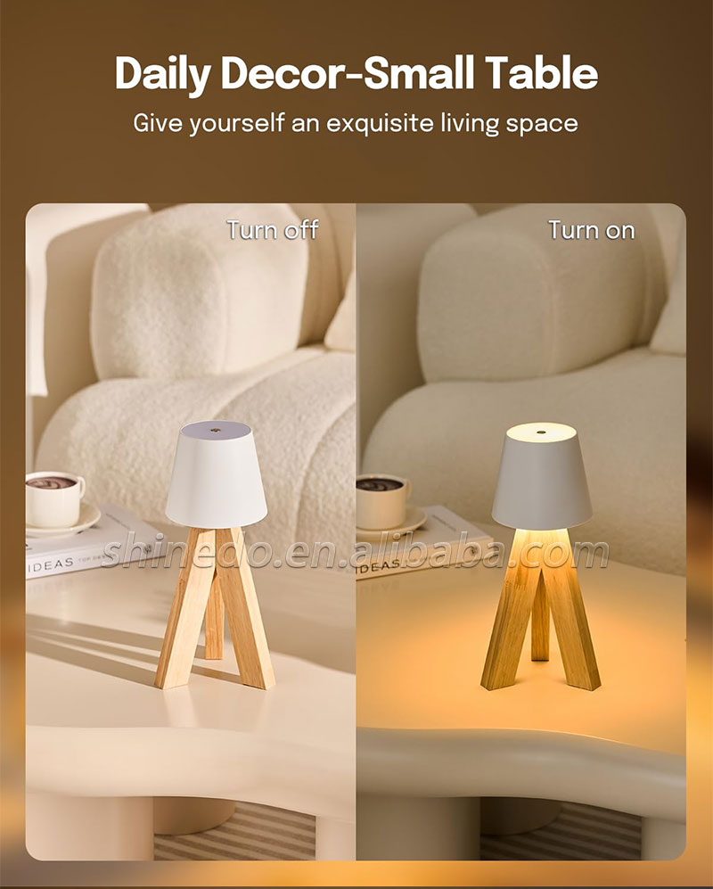 Creative Wooden LED Table Lamp Nordic Decorative Table Lamp Desk Light Suitable For Family Bedroom Study Living Room SD-SR479