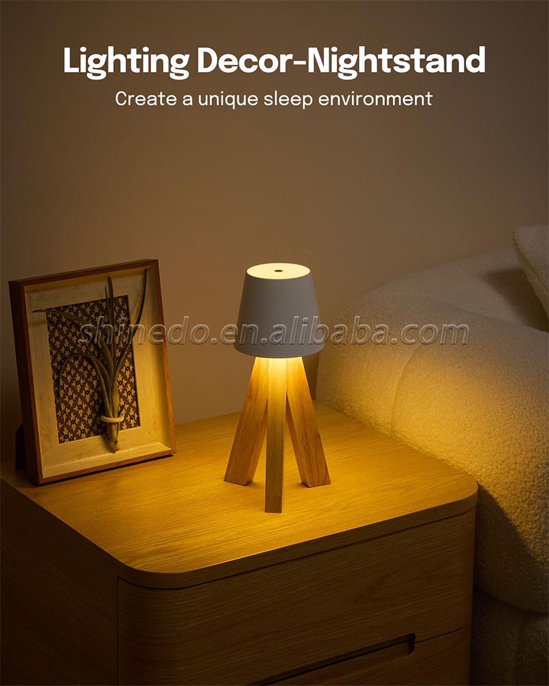 Creative Wooden LED Table Lamp Nordic Decorative Table Lamp Desk Light Suitable For Family Bedroom Study Living Room SD-SR479