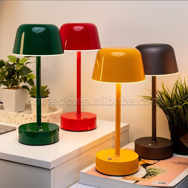 USB Rechargeable Mushroom LED Night Light Desk Lamp Touch Switch Table Lamp for Restaurant Room Clubs Bar Cafe Decor SD-SR485