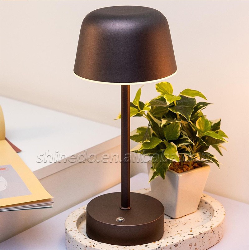 USB Rechargeable Mushroom LED Night Light Desk Lamp Touch Switch Table Lamp for Restaurant Room Clubs Bar Cafe Decor SD-SR485