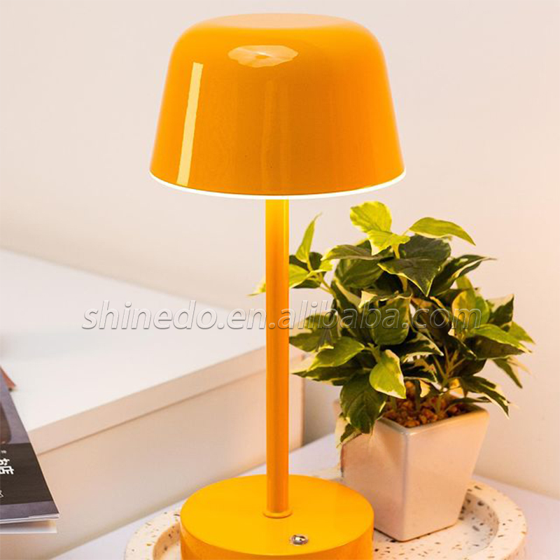 USB Rechargeable Mushroom LED Night Light Desk Lamp Touch Switch Table Lamp for Restaurant Room Clubs Bar Cafe Decor SD-SR485