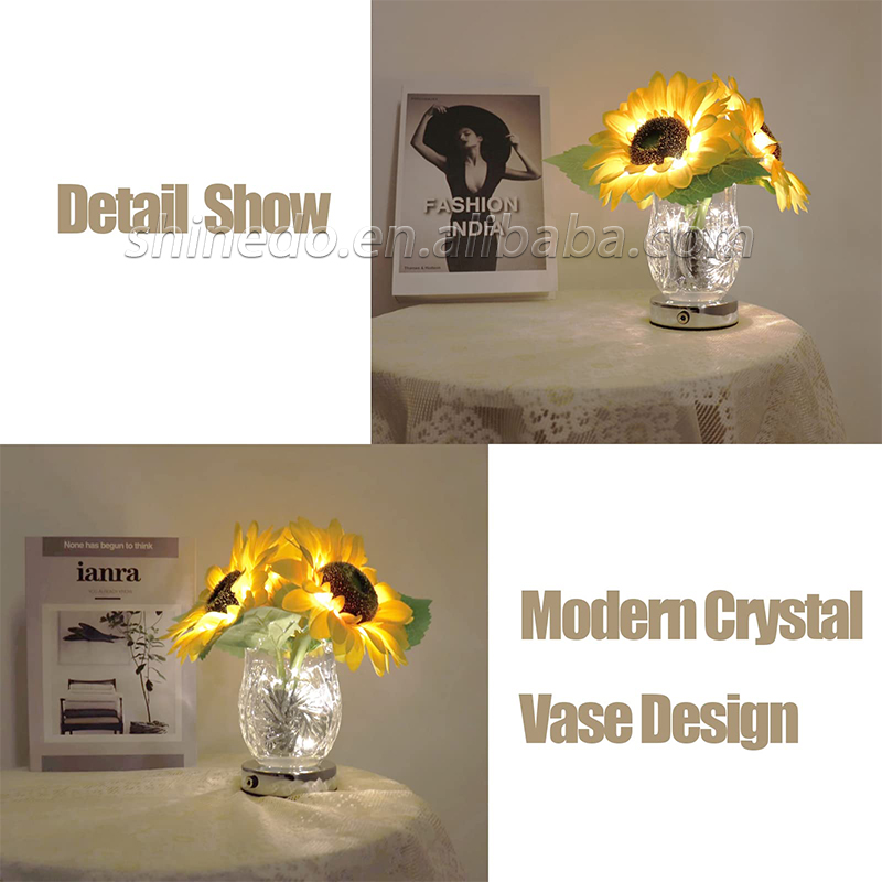 Crystal LED Table Lamps Night Light Bedroom Living Bedside Lighting Fixture Nordic Home Decoration Desk Lamp SD-SR508