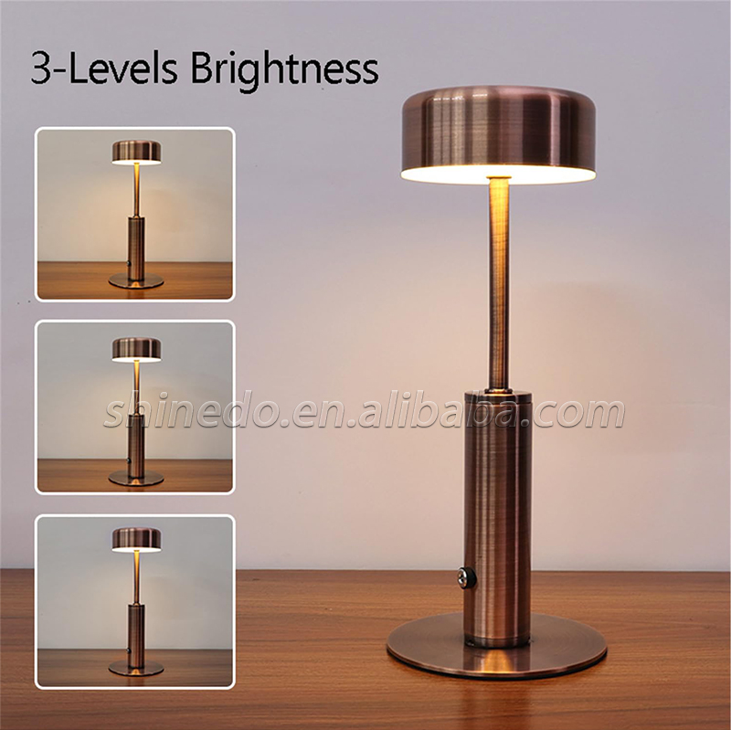 Wholesale Touch Control Luxury Modern Wireless Cordless Vintage Ornament Atmosphere Restaurant and Cafe Desk Lamp Night Light SD-SR622