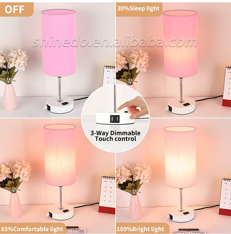 High Quality Table Lamp Modern Bedside Touch table Lamp USB Rechargeable table Lamp For Bedside Living Room SD-SR624