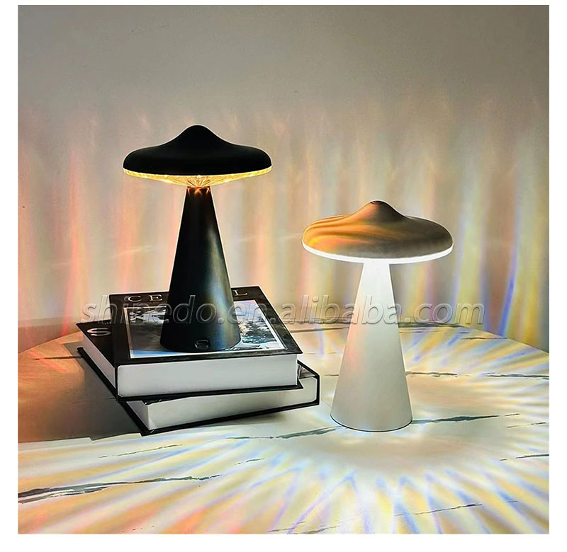 UFO mushroom lamp simple atmosphere night three color variable light bedroom night light SD-SR625