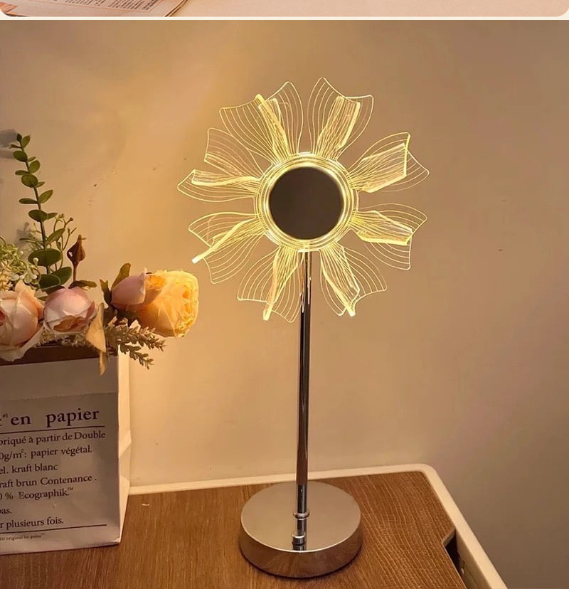 Lamp Flower Table Lighting Decorative Atmosphere Light Cordless Warm Romantic Living Room Sofa Home Decor Table Lamp SD-SR636