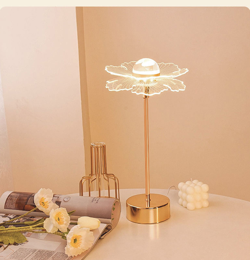 Lamp Flower Table Lighting Decorative Atmosphere Light Cordless Warm Romantic Living Room Sofa Home Decor Table Lamp SD-SR636