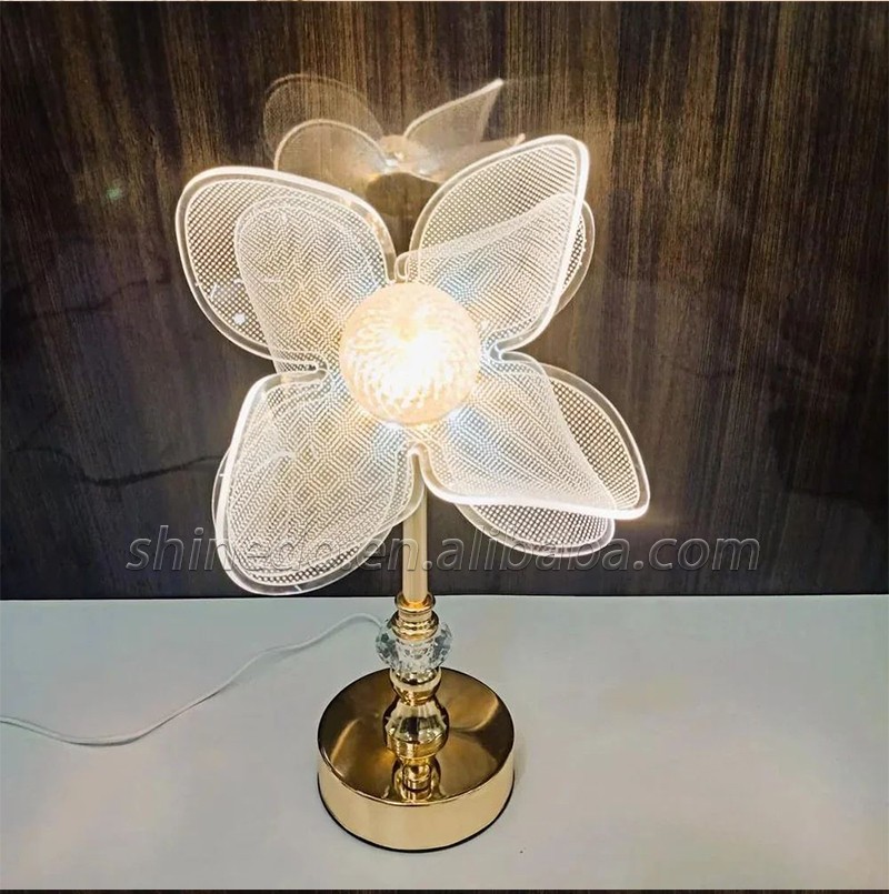 New Modern Minimalist Home Decor Light Luxury Living Room Bedroom Rechargeable Decorative Glass Crystal Led Table Lamp SD-SR638