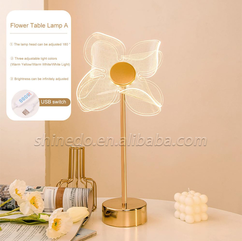 New Modern Minimalist Home Decor Light Luxury Living Room Bedroom Rechargeable Decorative Glass Crystal Led Table Lamp SD-SR638